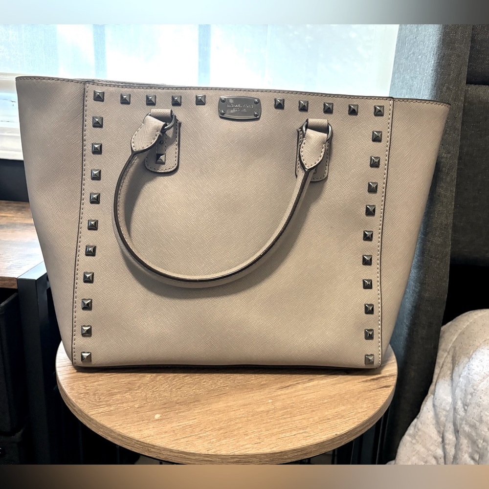 Michael Kors Studded Gray large Tote Bag